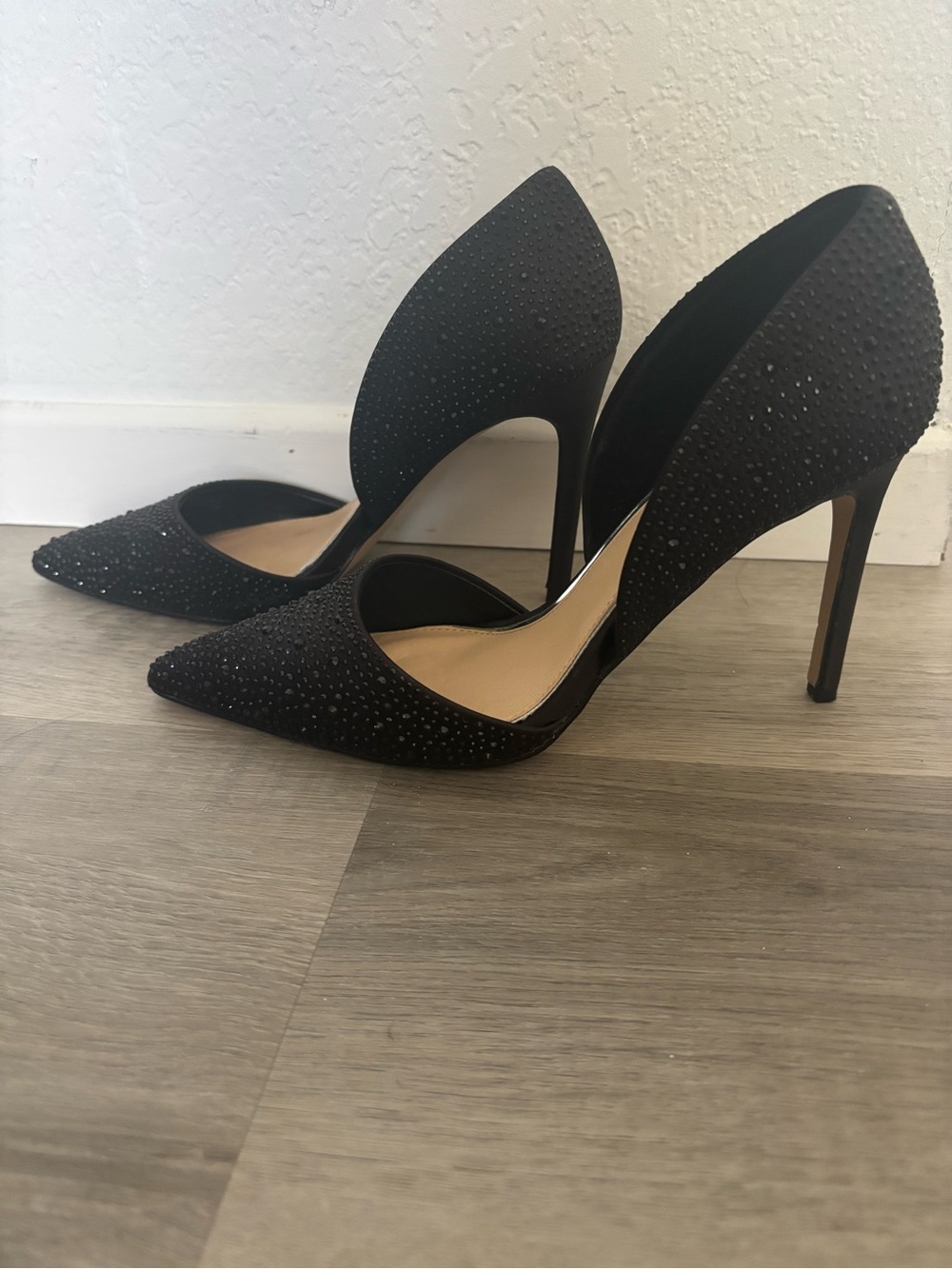 Jewel Badgley Mischka Black Crystal Pumps